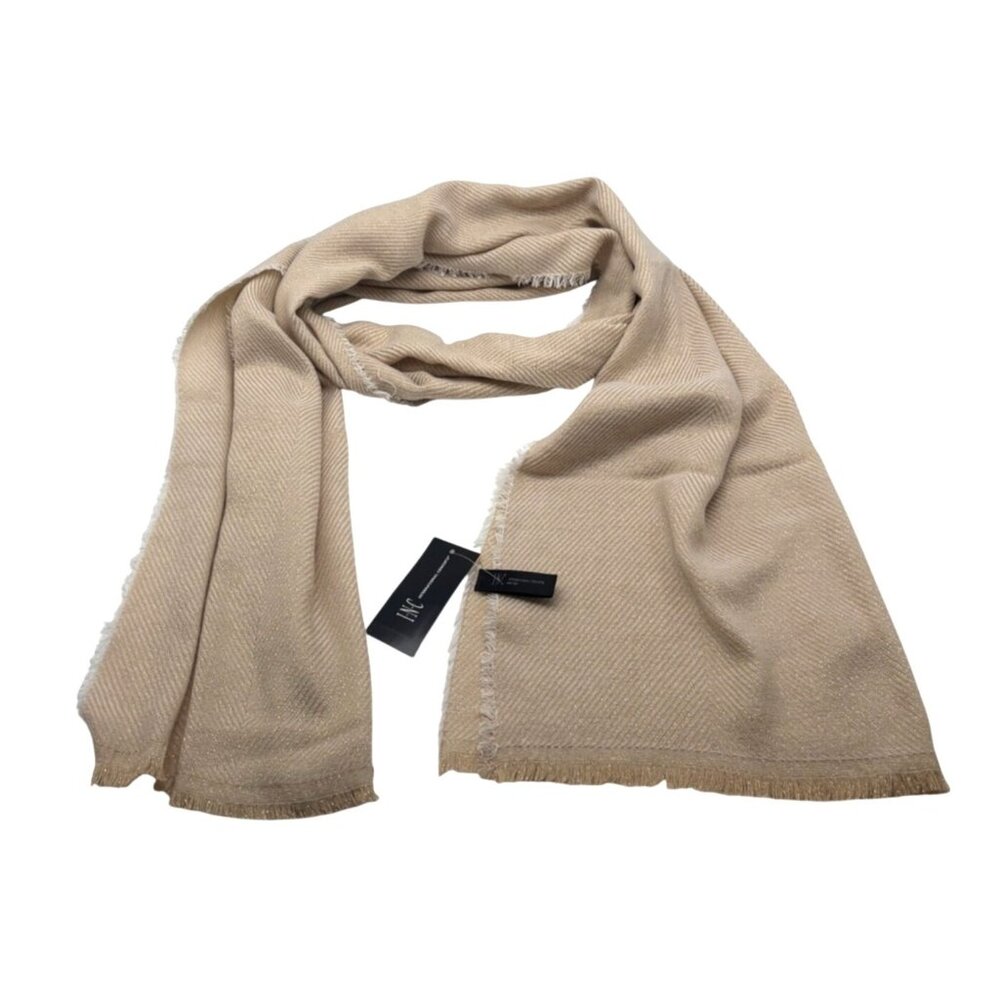 Inc International Concepts Two-Tone Shine Scarf / Wrap, Sand